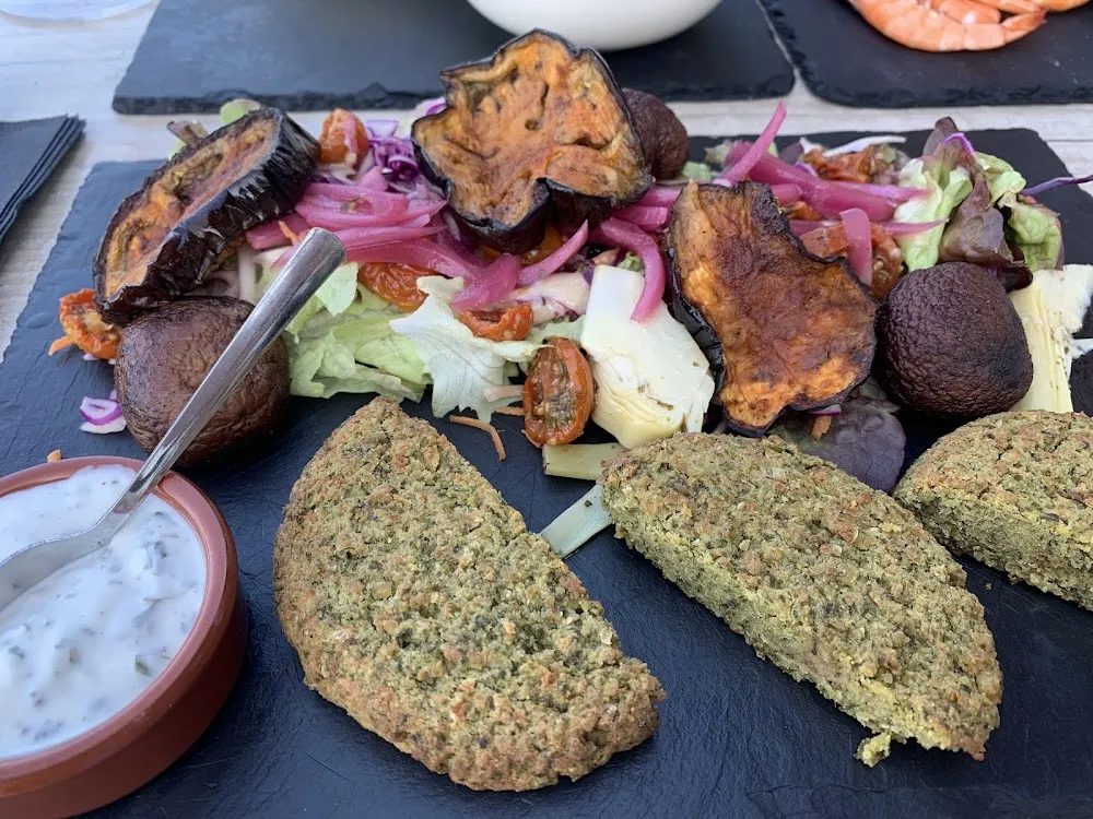 Galette de Pois Chiche Et Légumes Grillés